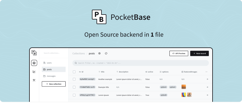 Crea tu propia base de datos con PocketBase